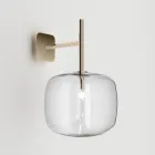 Raffineret væglampe i blæst Pyrex-glas og metal fremstillet i Italien - Donatina Viadurini