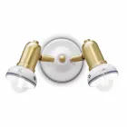 Rund væglampe 2 spots i messing og håndmalet keramik - Savona Viadurini