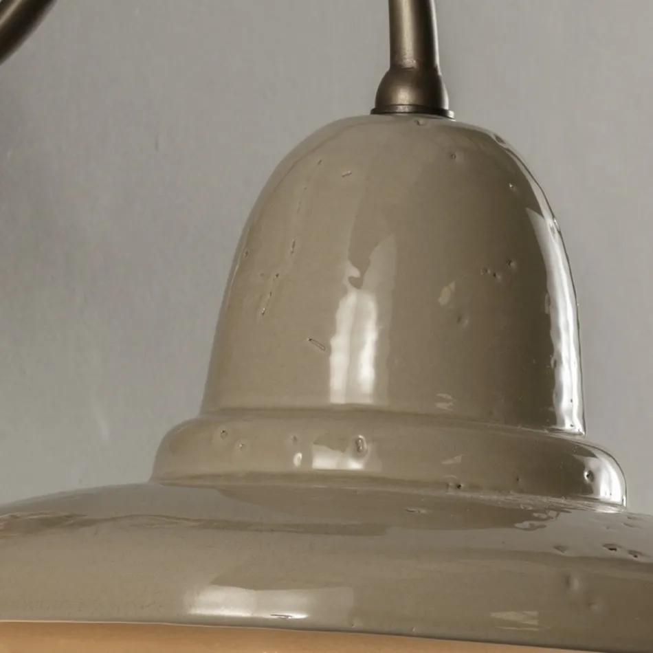 Rund håndværkshaveapplikation i Galestro Made in Italy - Toscot Spoleto Viadurini