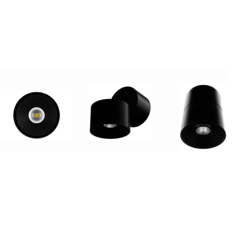 Rund dekorativ væglampe Led 7W i hvid eller sort aluminium - Kina Viadurini