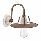 Applique industrielle stil, metal og keramik Ferroluce Viadurini