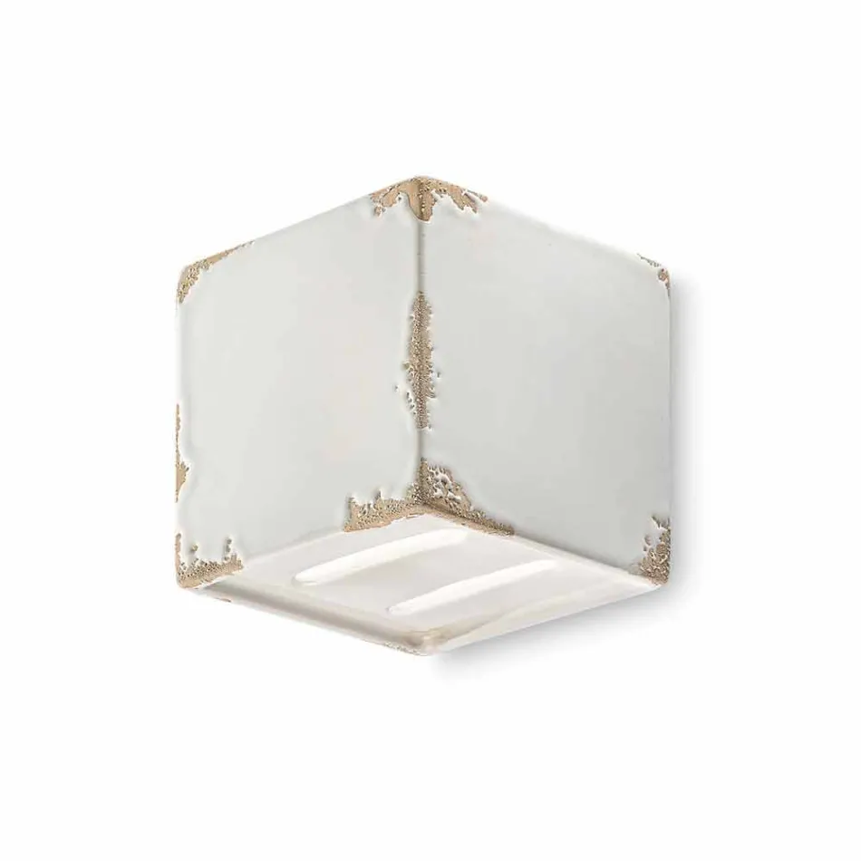 Applique vintage formede keramiske terning Connie Ferroluce Viadurini