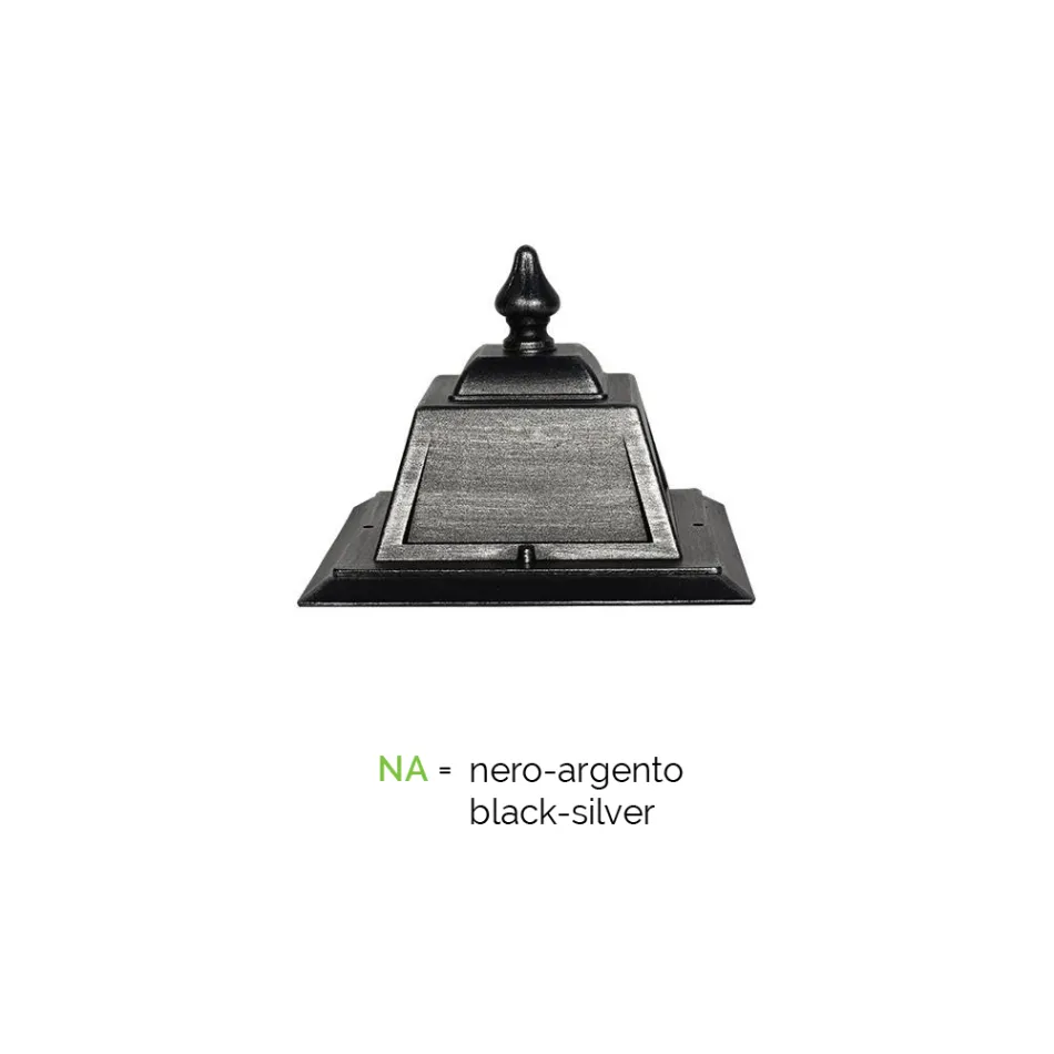 Vintage udendørs væglampe i aluminium og glas Made in Italy - Doroty Viadurini