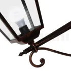 Vintage udendørs væglampe i aluminium og glas Made in Italy - Doroty Viadurini