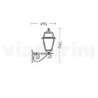 Vintage udendørs væglampe i aluminium og glas Made in Italy - Doroty Viadurini