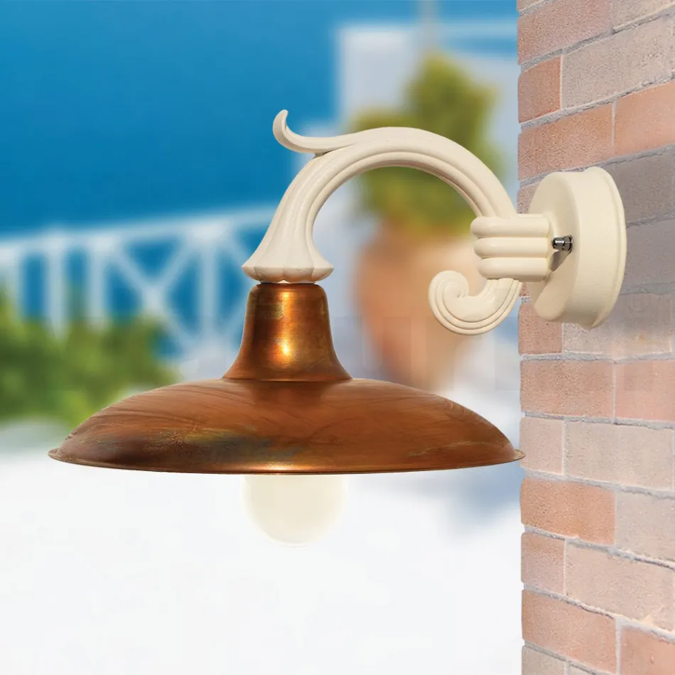 Vintage haveapplikation i aluminium og messing lavet i Italien - Adela Viadurini