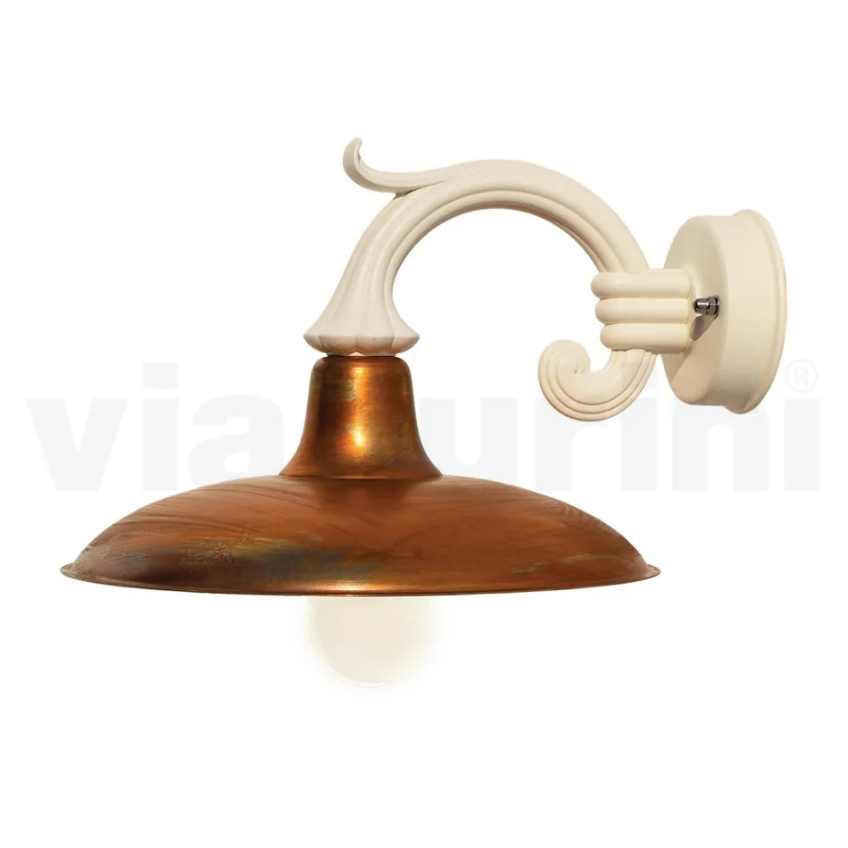 Vintage haveapplikation i aluminium og messing lavet i Italien - Adela Viadurini