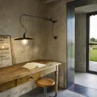 Væglampe i vintage messing med bevægelig arm - Meridiana Aldo Bernardi Viadurini