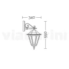 Vintage udendørs væglampe i hvid aluminium lavet i Italien - Terella Viadurini