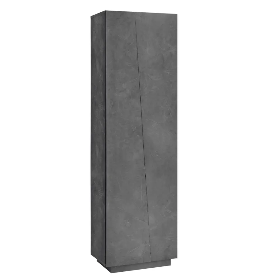 2-dørs garderobeskab i bæredygtigt hvidt eller skifermelamintræ - Joris Viadurini