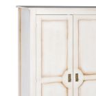Patineret hvidt trægarderobeskab med 2 døre lavet i Italien - Agni Viadurini