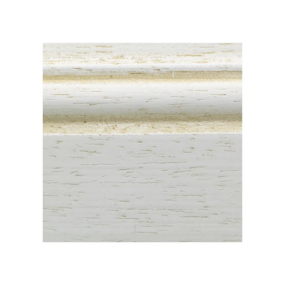 Patineret hvidt trægarderobeskab med 2 døre lavet i Italien - Agni Viadurini