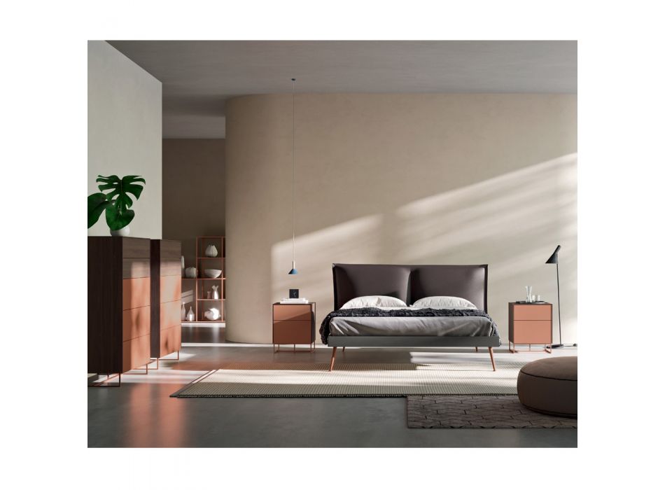 5 elementer soveværelsesmøbler fremstillet i Italien Luksus - Zakynthos Viadurini