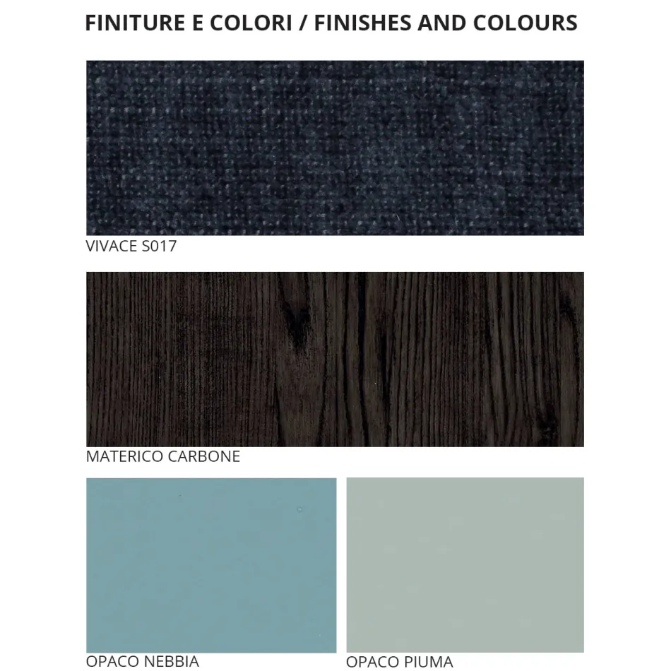 Soveværelsesmøbler med 7 elementer moderne stil fremstillet i Italien - Polynesien Viadurini