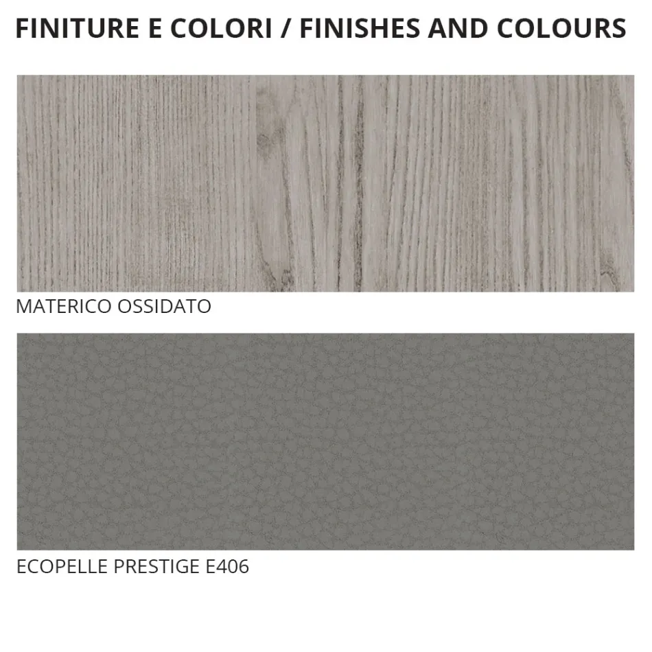 Dobbelt soveværelsesmøbler med 4 elementer fremstillet i Italien - Lucania Viadurini