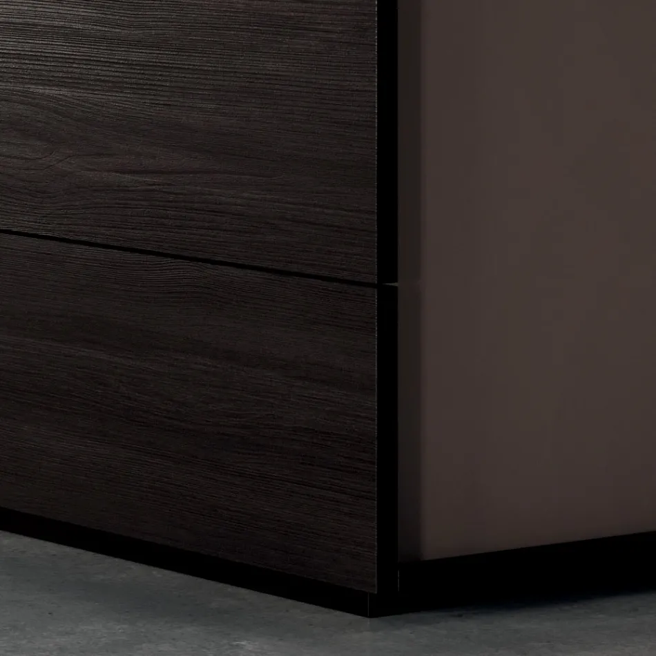 Dobbelt soveværelsesmøbler med 5 elementer fremstillet i Italien - Scampia Viadurini