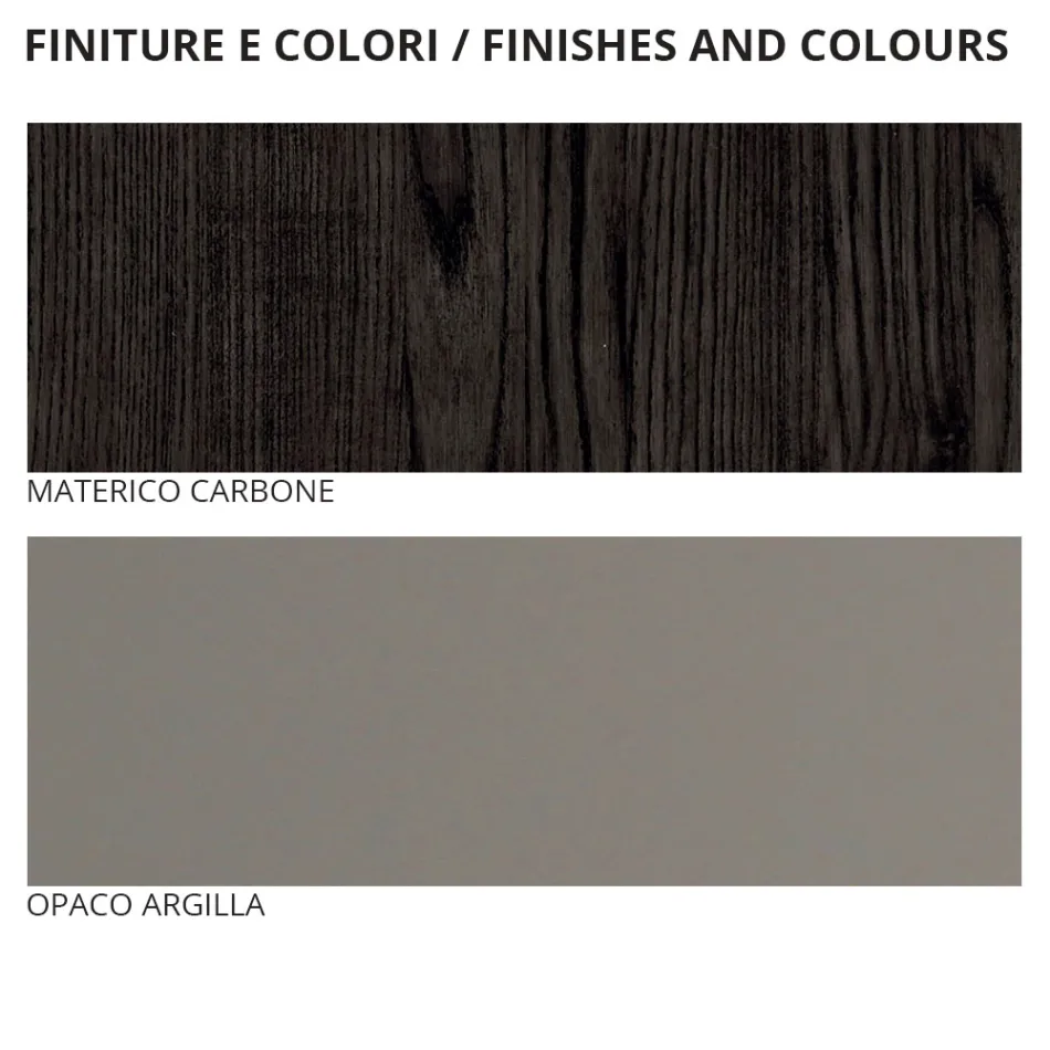 Dobbelt soveværelsesmøbler med 5 elementer fremstillet i Italien - Scampia Viadurini