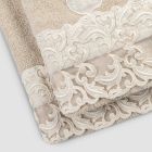 Ansigts- og gæstehåndklæder i bomuldsfrotté med luksusfarnese blonder - nygifte Viadurini