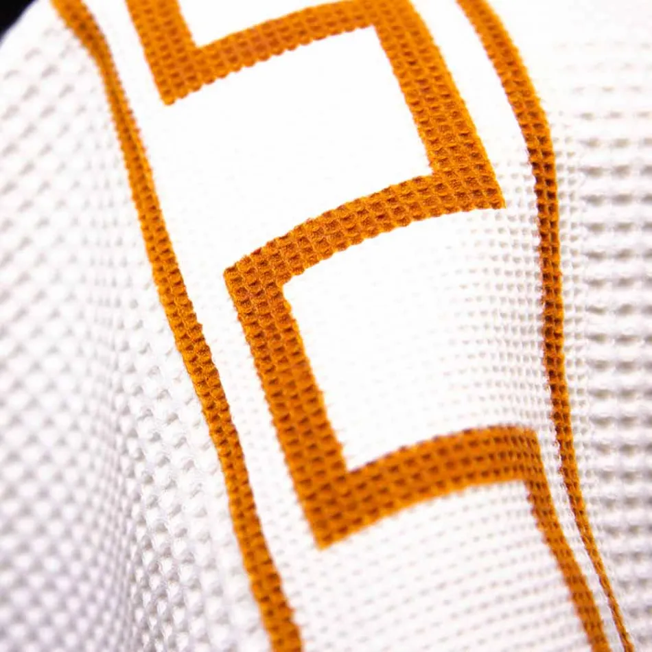 Et stykke italiensk bomuld håndtrykt kunsthåndklæde - mærker Viadurini