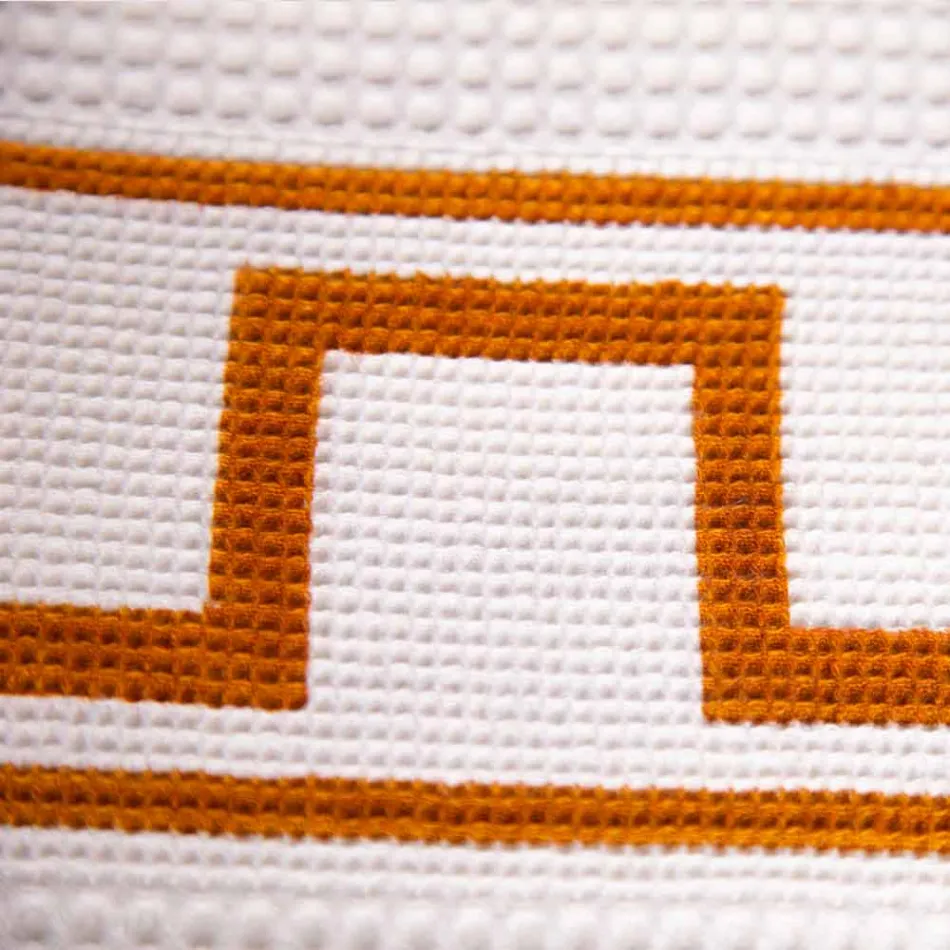 Et stykke italiensk bomuld håndtrykt kunsthåndklæde - mærker Viadurini