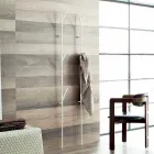 Moderne gulvbelægningsstativ i hvid eller krommetal - Kottac Viadurini