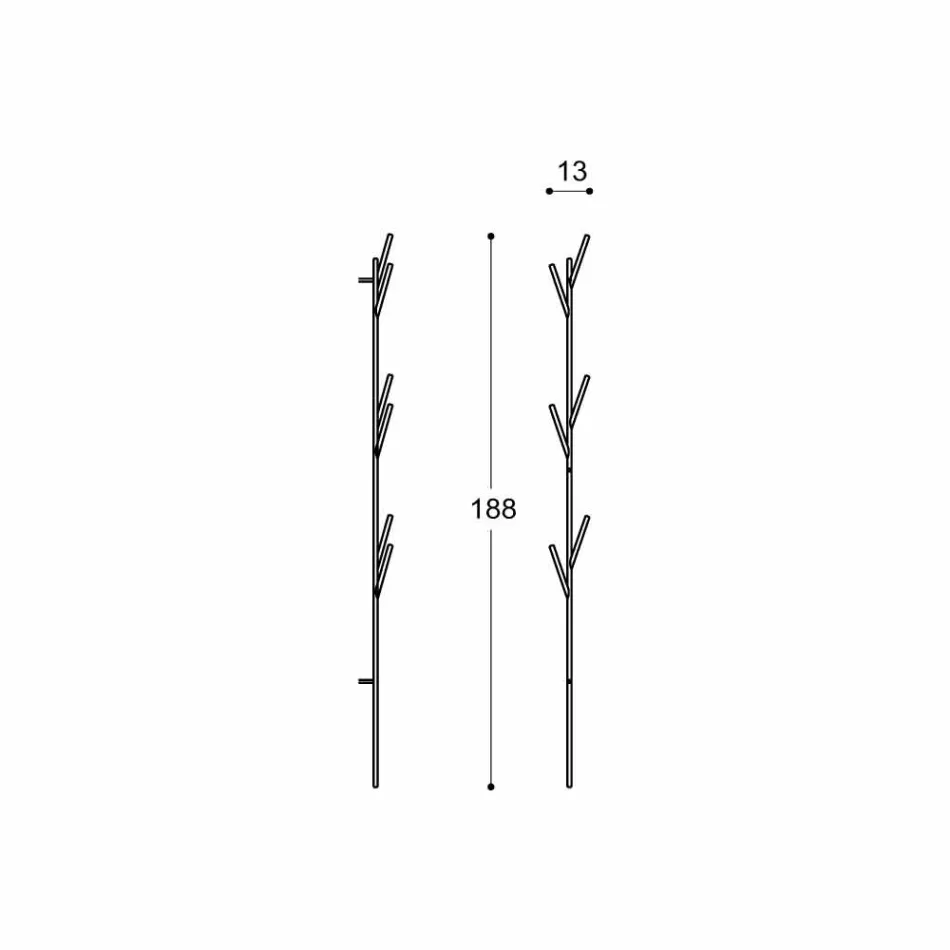 Moderne gulvbelægningsstativ i hvid eller krommetal - Kottac Viadurini
