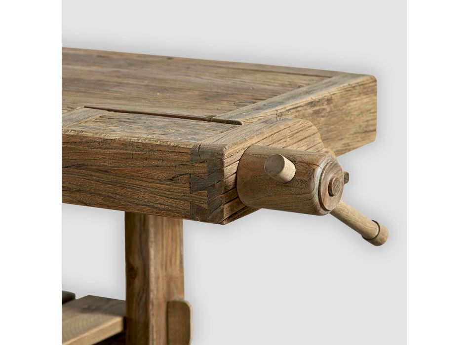Arbejdsbord med 1 skuffe i Old Wood Natural Finish - Snedker Viadurini