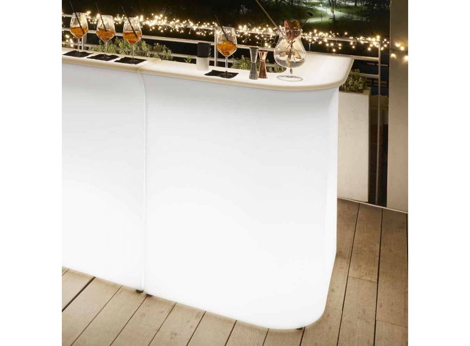 Corner bar counter Slide Break Corner moderne lyst lavet i Italien Viadurini