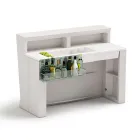 Lysende bardisk med tilbehør til organisering og flaskeholder - Rapport Viadurini