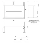 Lysende bardisk med tilbehør til organisering og flaskeholder - Rapport Viadurini