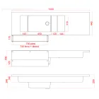 Lysende bardisk med tilbehør til organisering og flaskeholder - Rapport Viadurini