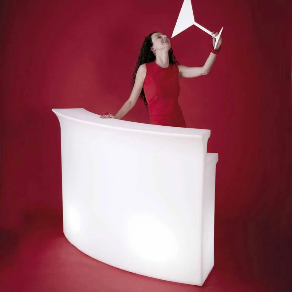 Bright bar counter Moderne stil Slide Break Bar lavet i Italien Viadurini