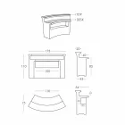 Bright bar counter Moderne stil Slide Break Bar lavet i Italien Viadurini