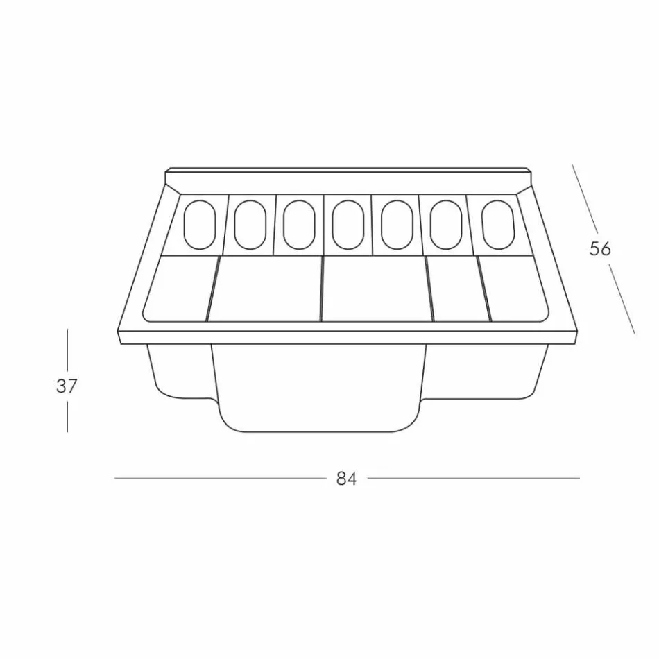 Moderne stil bar disk Slide Break Line lyst lavet i Italien Viadurini