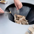 Med kogeplade og træholderrum - Giorgione Viadurini