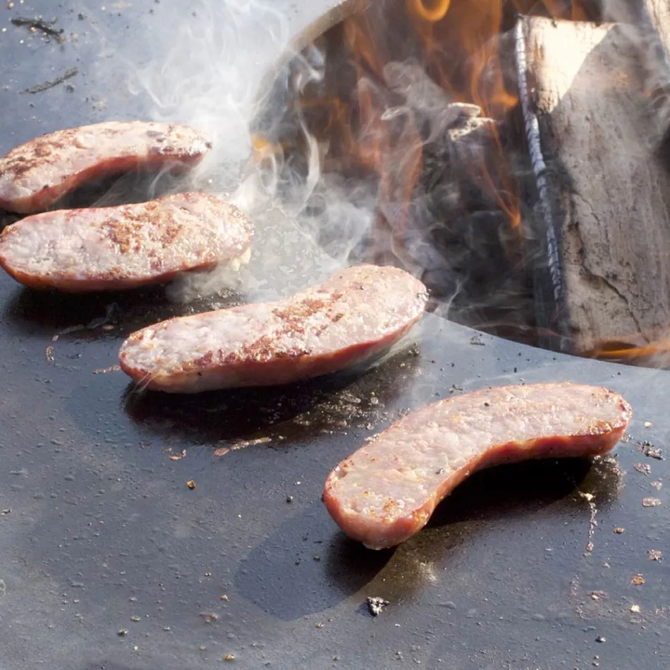 Træforbrændende grill med kogeplade og træholderrum - Ferran Viadurini