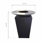 Brænde grill med kogeplade og træholder rum - Ferran Viadurini