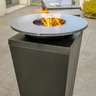 Træforbrændende grill med kogeplade og træholderrum - Ferran Viadurini