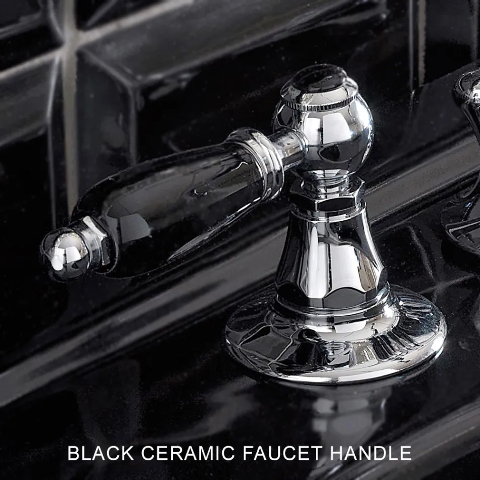 3 hullers bidetmixer med intern messinglevering lavet i Italien - Noriana Viadurini