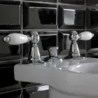 3 hullers bidetmixer med intern messinglevering lavet i Italien - Noriana Viadurini