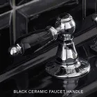 3-hullers håndvaskarmatur med klassiske greb i håndlavet messing - Noriana Viadurini