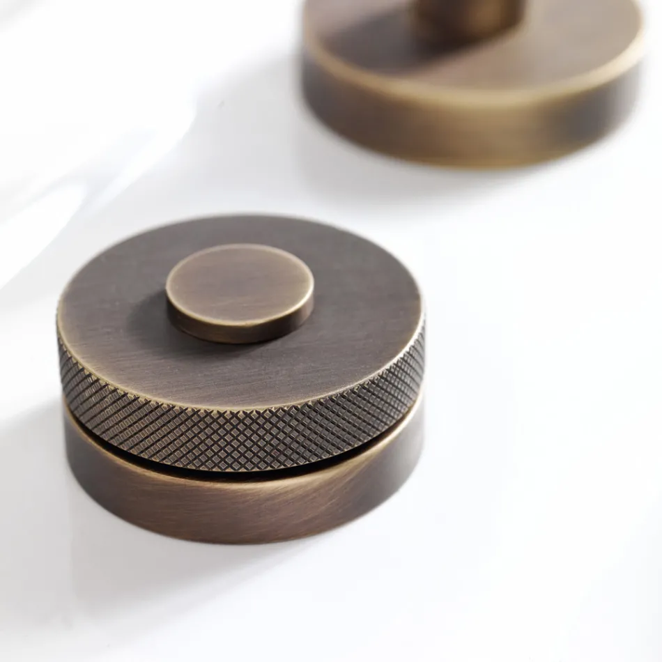 Moderne 3-hullers håndvaskarmatur med affald lavet i Italien - Quito Viadurini