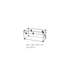 Designstamme i gennemsigtig akrylkrystal og moderne stål - Dante Viadurini