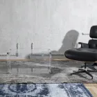 Designstamme i gennemsigtig akrylkrystal og moderne stål - Dante Viadurini