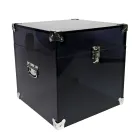 Trunk i gennemsigtig eller røget akrylkrystal og moderne stål - Dante Viadurini