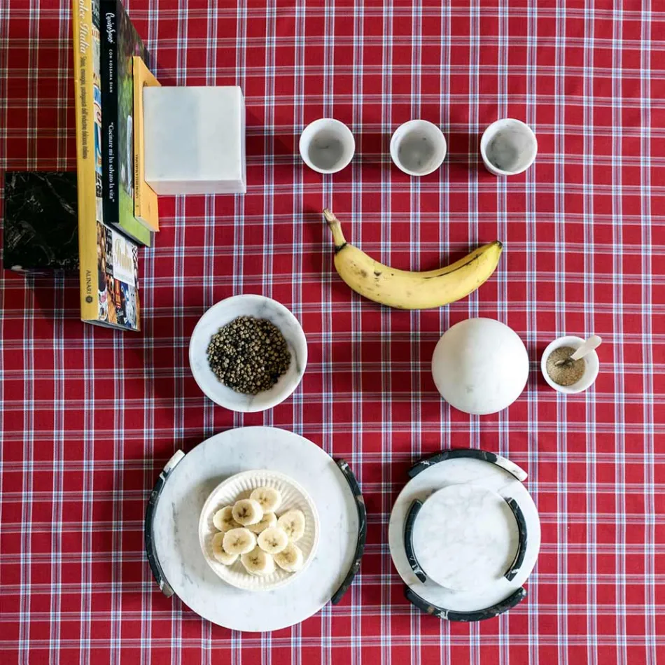 Grappa glas i hvid Carrara-marmor fremstillet i Italien - Fergie Viadurini