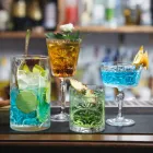 Blandingsglas med excentrisk dekoration Luksusdesign 4 stykker - Destino Viadurini