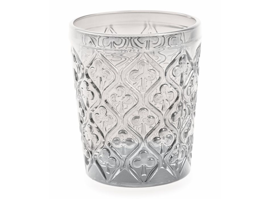 Farvede glas vandglas med arabesk dekorationer 12 stykker - Marokko Viadurini