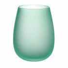 Vandbriller i farvet frostet glas Komplet service 12 stykker - efterår Viadurini