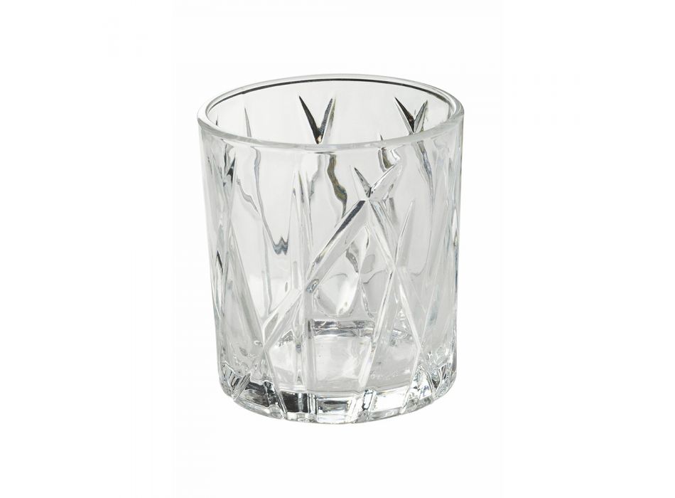 Vandglas i gennemsigtigt glas og vintage dekoration 12 dele - Manatta Viadurini
